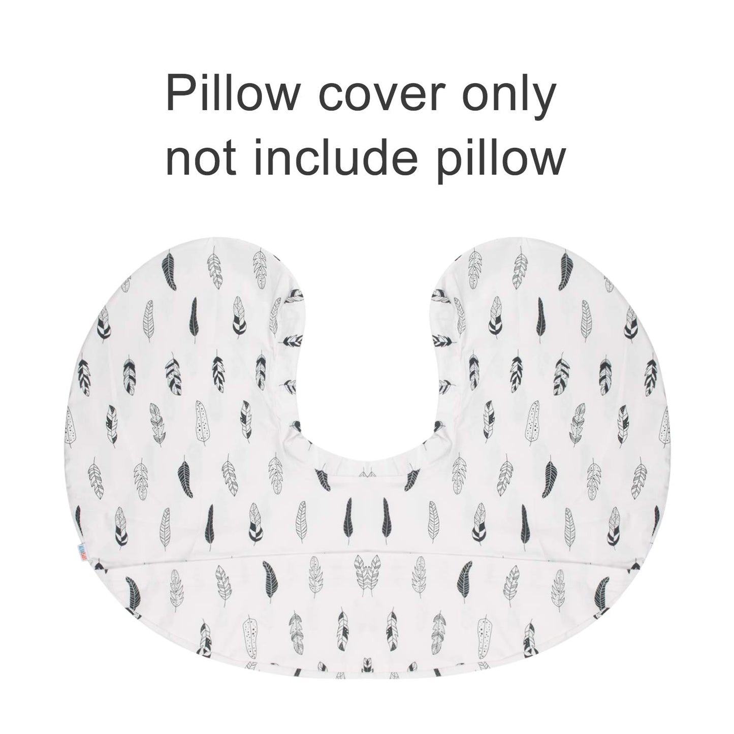 BABY Nursing Pillow Cover Slipcover,100% Organic Cotton ,Soft and Comfortable,Feathers Design,Maternity Breastfeeding Newborn Infant Feeding Cushion Cover, ZT01